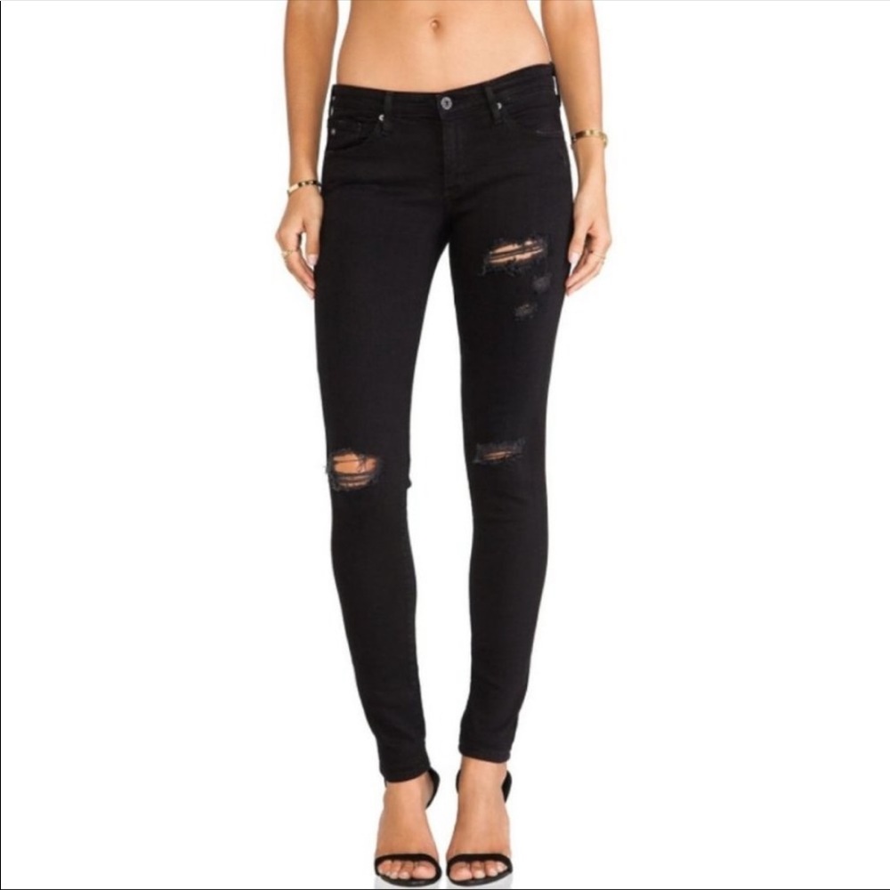 AG the legging angle super skinny ankle black Sz 29R